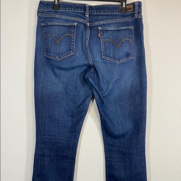 Levi's Demi Curve Mid Rise Boot Cut Dark Wash Jean - Picture 6 of 15